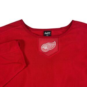 Detroit Red Wings Sweatshirt Mens XXL Rawlings Center Logo Fleece NHL Hockey Y2K